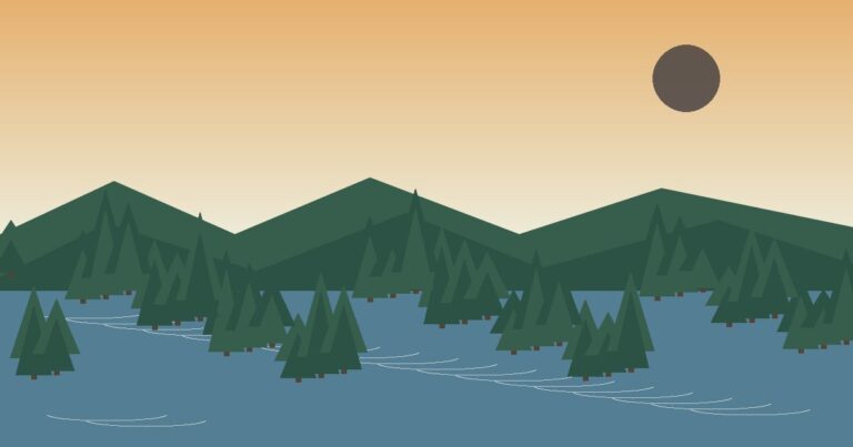 Illustrated Ember Front lake scene